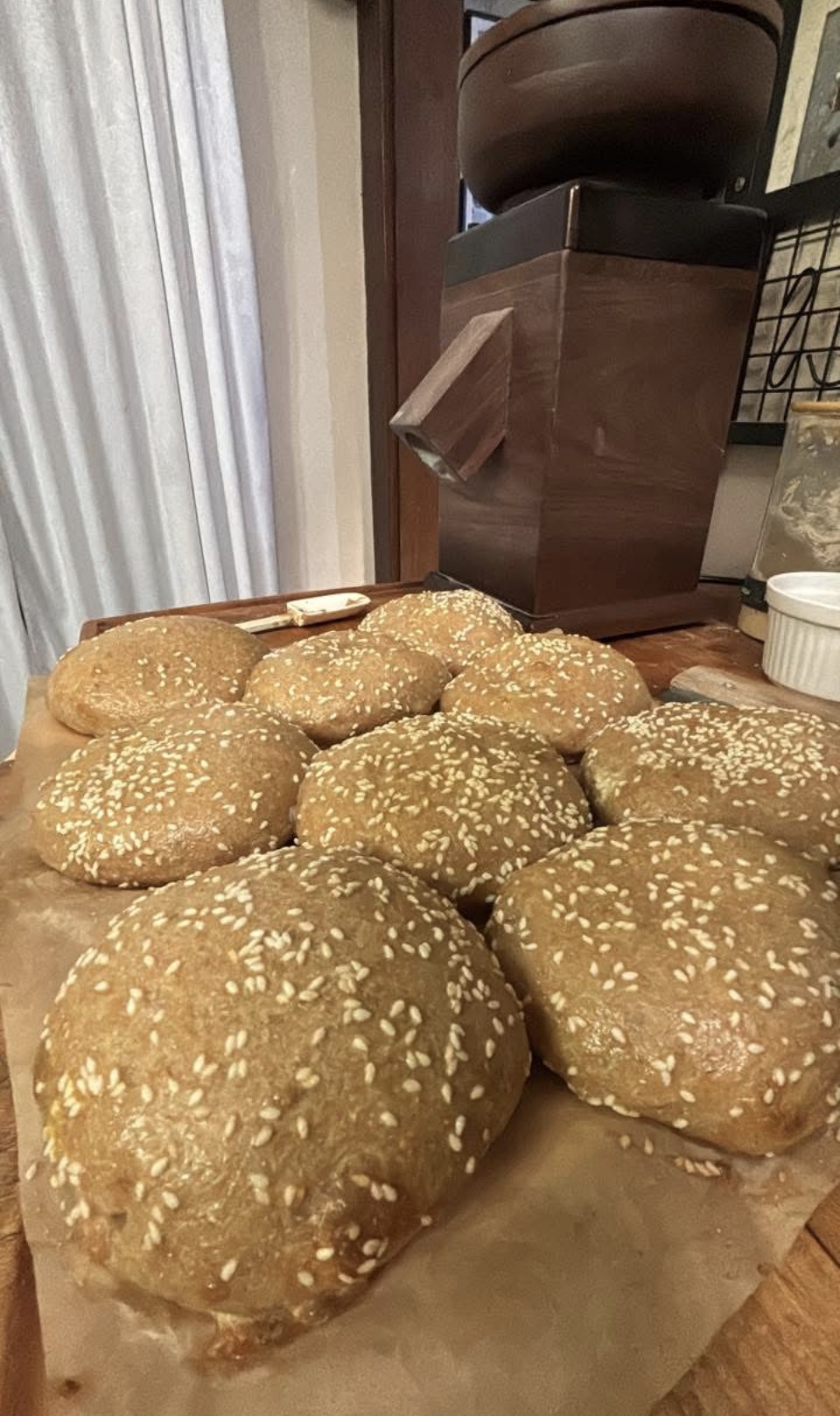 100% Spelt Hybrid Sourdough Burger Buns