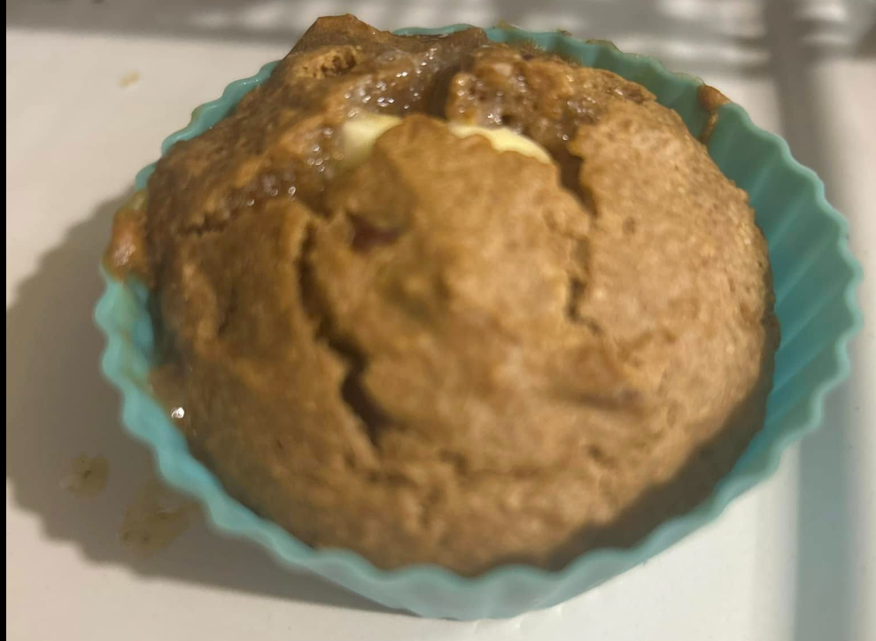 White Chocolate Cranberry Muffins | Date Syrup Sweetened