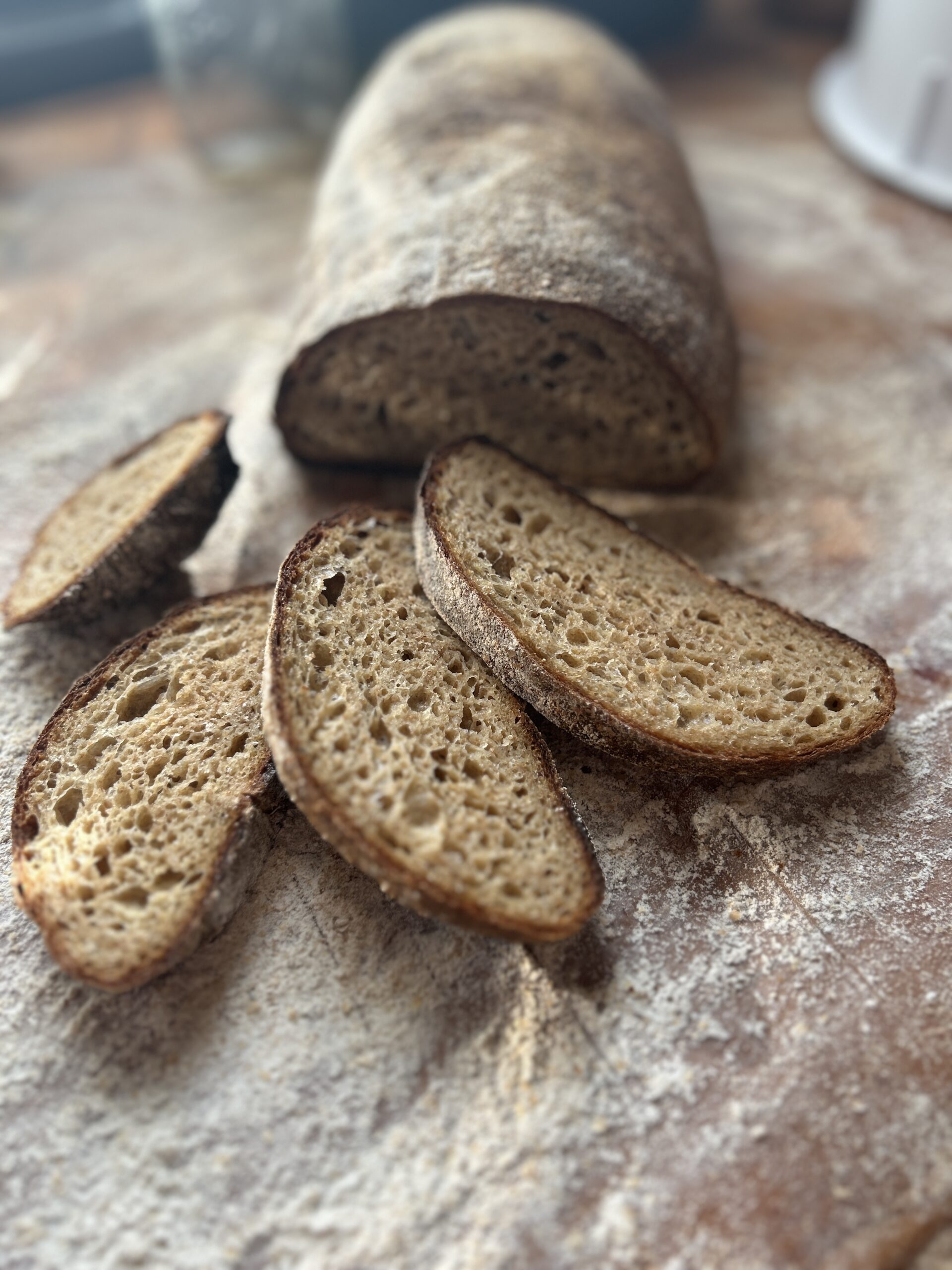 High Hydration Italian Bread with Fresh Flour