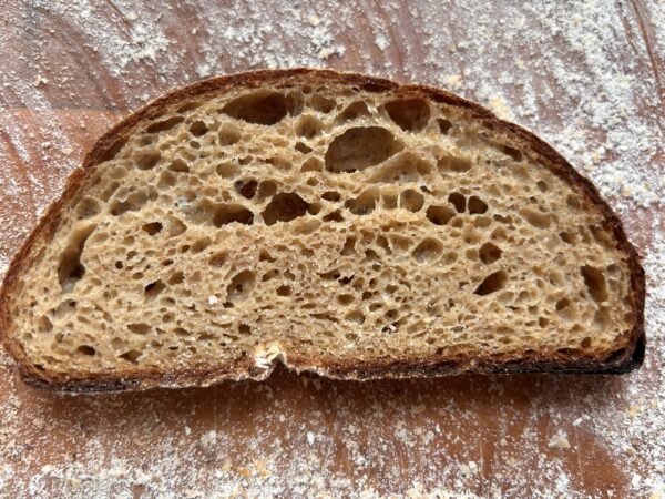 Big holes for the win with this fresh flour italian bread!
