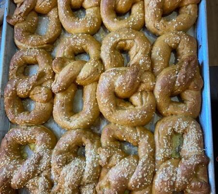 Authentic Philly Soft Pretzels with Fresh Milled Grains