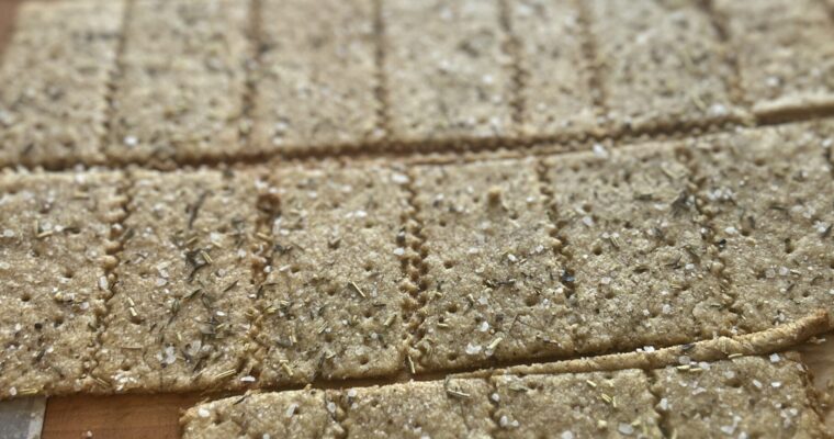 Fresh Milled Vegan Sourdough Crackers