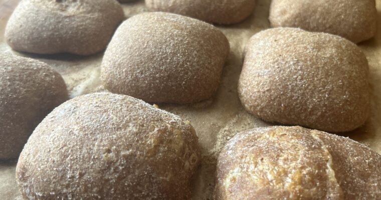 Fresh Milled Sourdough Ciabatta Rolls