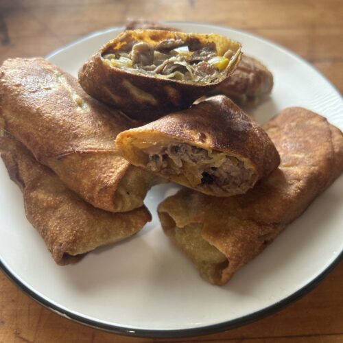 philly Cheesesteak Egg Rolls with Fresh Milled Flour